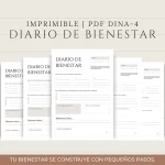Diario de bienestar imprimible en PDF