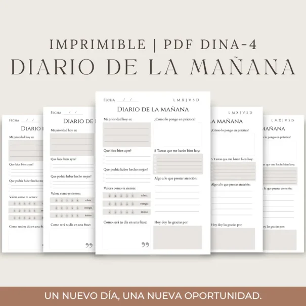 Diario de la mañana imprimible en PDF