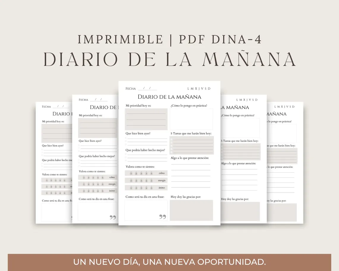 Diario de la mañana imprimible en PDF