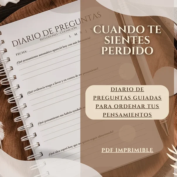 Journal en español, un diario con preguntas guiadas para desarrollo personal