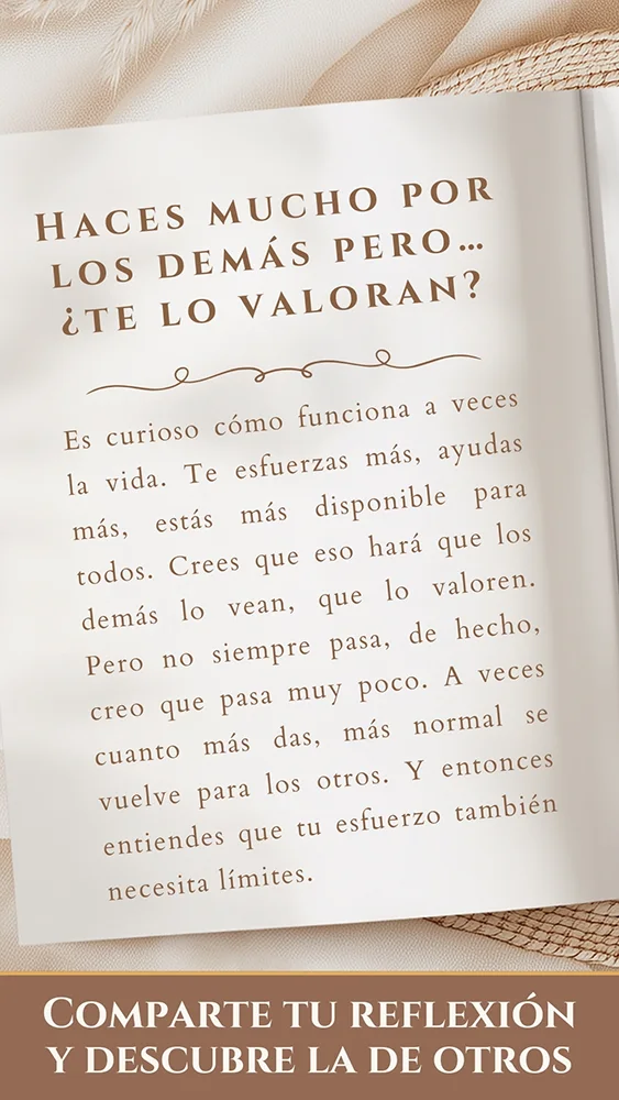 Haces mucho por los demás pero… ¿te lo valoran?