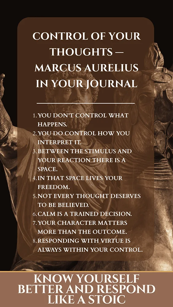Marcus Aurelius’ Control of Thought in Your Personal Journal