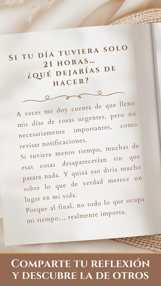 Si tu día tuviera solo 21 horas… ¿qué dejarías de hacer?